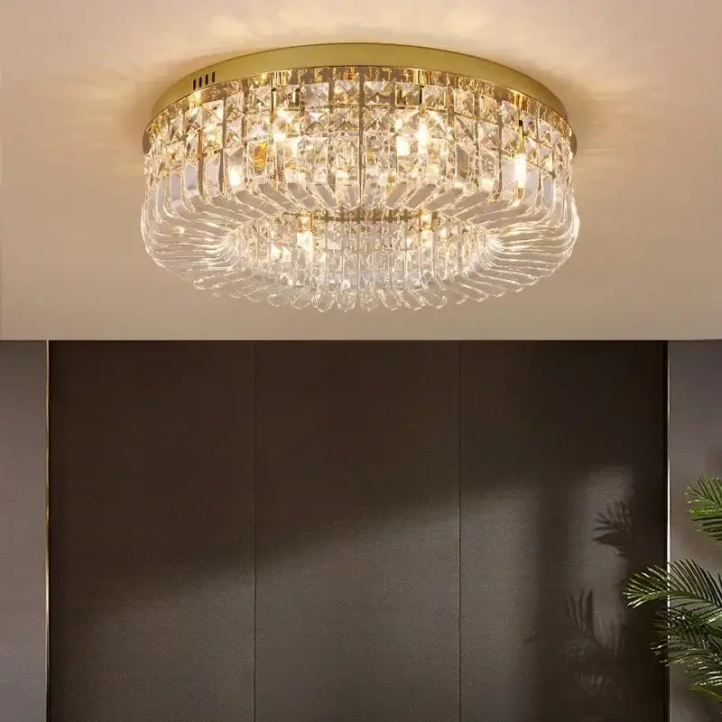 GobekUsa Crystal LED Chandelier Ceiling Light - Gold, photo 2 of 31