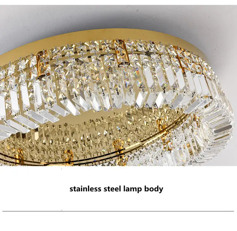 GobekUsa Crystal LED Chandelier Ceiling Light - Gold, photo 21 of 31