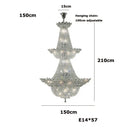 GobekUsa Crystal LED Chandelier Light Fixture for Luxe Living Room Décor
