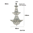GobekUsa Crystal LED Chandelier Light Fixture for Luxe Living Room Décor