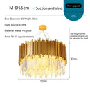 GobekUsa Crystal LED Chandelier: Postmodern Golden Art Deco Luxury for Dinning Room