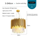 GobekUsa Crystal LED Chandelier: Postmodern Golden Art Deco Luxury for Dinning Room