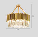 GobekUsa Crystal LED Chandelier: Adjustable Metal Hanging Lamp for Living Room, Dining, Bedroom