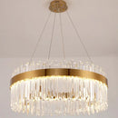 GobekUsa Crystal LED Chandelier: Elegant Gold Lighting for Dining Room