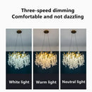 GobekUsa Crystal LED Chandelier: Elegant Nordic Branch Design for Living Room, Hotel, Dining Area