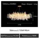 GobekUsa Crystal LED Chandelier: Elegant Nordic Branch Design for Living Room, Hotel, Dining Area