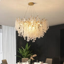 GobekUsa Crystal LED Chandelier: Elegant Nordic Branch Design for Living Room, Hotel, Dining Area
