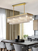 GobekUsa Crystal LED Chandelier: Minimalist Luxury Lighting for Dinning Table