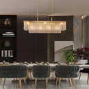GobekUsa Crystal LED Chandelier: Minimalist Luxury Lighting for Dinning Table