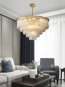 GobekUsa Crystal LED Chandelier: Minimalist Luxury Lighting for Dinning Table