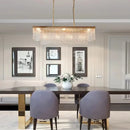 GobekUsa Crystal LED Chandelier: Minimalist Luxury Lighting for Dinning Table