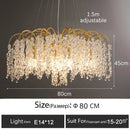 GobekUsa Crystal Led Chandelier Golden Luxury Living Room Ceiling Lamp