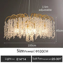 GobekUsa Crystal Led Chandelier Golden Luxury Living Room Ceiling Lamp