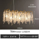 GobekUsa Crystal Led Chandelier Golden Luxury Living Room Ceiling Lamp