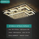 GobekUsa Crystal LED Chandelier Silver Chrome Remote Control Light