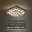 GobekUsa Crystal LED Chandelier Silver Chrome Remote Control Light