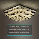 GobekUsa Crystal LED Chandelier Silver Chrome Remote Control Light