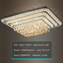 GobekUsa Crystal LED Chandelier Silver Chrome Remote Control Light