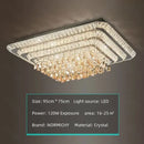 GobekUsa Crystal LED Chandelier Silver Chrome Remote Control Light
