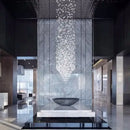 GobekUsa Crystal LED Chandelier: Luxury Staircase & Hallway Lighting Fixture