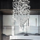 GobekUsa Crystal LED Chandelier: Luxury Staircase & Hallway Lighting Fixture