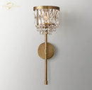 GobekUsa Crystal LED Wall Sconce Dining Living Room Lighting Fixture