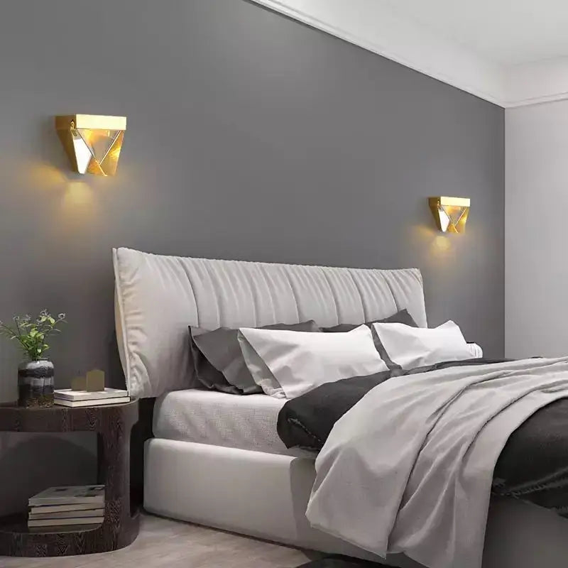 GobekUsa Crystal LED Wall Sconce: Modern Minimalist Bedroom Luxury Light, photo 2 of 9