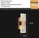 GobekUsa Crystal LED Wall Sconces | Modern Corrugated Design for Living Room, Bedroom, Aisle