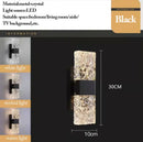 GobekUsa Crystal LED Wall Sconces | Modern Corrugated Design for Living Room, Bedroom, Aisle