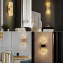 GobekUsa Crystal LED Wall Sconces | Modern Corrugated Design for Living Room, Bedroom, Aisle
