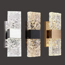 GobekUsa Crystal LED Wall Sconces | Modern Corrugated Design for Living Room, Bedroom, Aisle