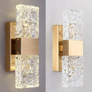 GobekUsa Crystal LED Wall Sconces | Modern Corrugated Design for Living Room, Bedroom, Aisle