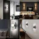 GobekUsa Crystal LED Wall Sconces | Modern Corrugated Design for Living Room, Bedroom, Aisle
