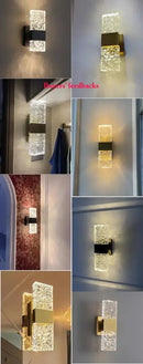 GobekUsa Crystal LED Wall Sconces | Modern Corrugated Design for Living Room, Bedroom, Aisle