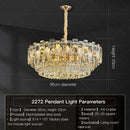 GobekUsa Crystal Light Chandelier: Luxury European Livingroom Lamp 2024 Collection
