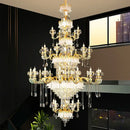 GobekUsa Crystal Living Room Chandelier: Elegant Lighting for Home, Hotel, Club