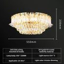 GobekUsa Crystal Living Room Chandelier: Elegant Lighting for Home, Hotel, Club