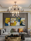 GobekUsa Crystal Living Room Chandelier: Luxury European Designer Lighting Fixtures