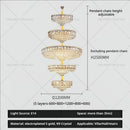 GobekUsa Crystal Living Room Chandelier: Modern Luxury High-Rise Villa Personality Creative Hotel Décor