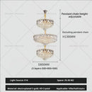 GobekUsa Crystal Living Room Chandelier: Modern Luxury High-Rise Villa Personality Creative Hotel Décor