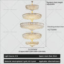 GobekUsa Crystal Living Room Chandelier: Modern Luxury High-Rise Villa Personality Creative Hotel Décor