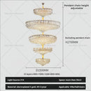 GobekUsa Crystal Living Room Chandelier: Modern Luxury High-Rise Villa Personality Creative Hotel Décor