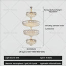 GobekUsa Crystal Living Room Chandelier: Modern Luxury High-Rise Villa Personality Creative Hotel Décor