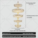 GobekUsa Crystal Living Room Chandelier: Modern Luxury High-Rise Villa Personality Creative Hotel Décor