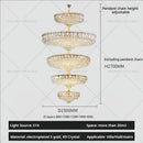 GobekUsa Crystal Living Room Chandelier: Modern Luxury High-Rise Villa Personality Creative Hotel Décor
