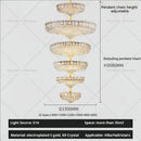 GobekUsa Crystal Living Room Chandelier: Modern Luxury High-Rise Villa Personality Creative Hotel Décor