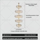 GobekUsa Crystal Living Room Chandelier: Modern Luxury High-Rise Villa Personality Creative Hotel Décor