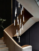 GobekUsa Crystal Living Room Hotel Chandelier | Luxury Pendant Lamp for Kitchen Staircase