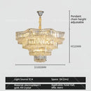 GobekUsa Crystal Livingroom Chandelier: Modern Luxury for Dining Room, Bedroom, and Hall