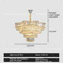 GobekUsa Crystal Livingroom Chandelier: Modern Luxury for Dining Room, Bedroom, and Hall